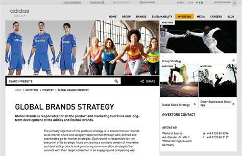 adidas corporate website|adidas group website.